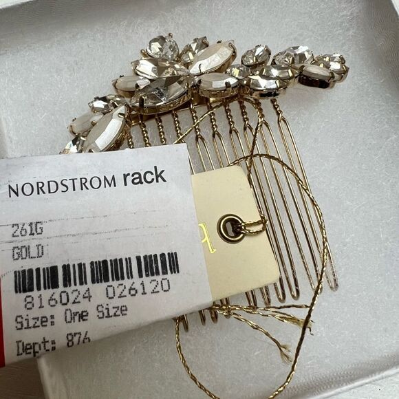 Brides and Hairpins Vasiliki Hand-Wired Crystal Branch Comb Gold NEW MSRP $115 main image 6